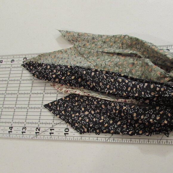 Ribbon Hair Ties 3 Solid/3 Floral NEW - Picture 6 of 7